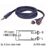 DAP Audio FL35 3m Cablu RCA - Jack TRS