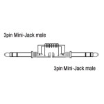 DAP Audio FL45 3m Cablu Linie 2 Mini Jack