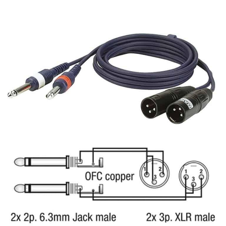 DAP Audio FL44 3m Cablu Linie 2Jack - 2XLR