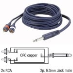 DAP Audio Cablu Y FL33 3m Jack - 2x RCA