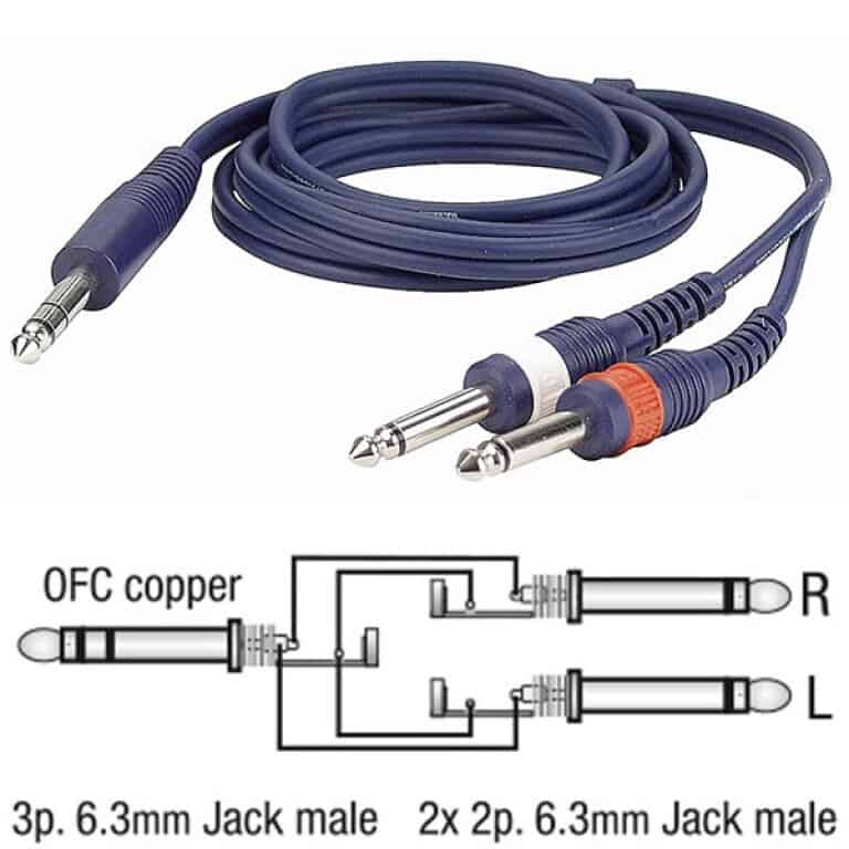 DAP Audio Cablu Y FL34 0-75m Jack Stereo - 2x Jack