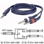 DAP Audio Cablu Y FL34 1-5m Jack Stereo - 2x Jack
