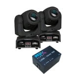 Set Lumini Club 2 Moving-head LED Showtec Kanjo Spot 60 - controler USB-DMX Freestyler