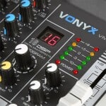 Vonyx VMM-K602 Mixer Analog Pasiv 6x canale BT-USB-DSP-48V