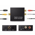 Convertor adaptor Digital Optic Coaxial Toslink la Analog Audio RCA