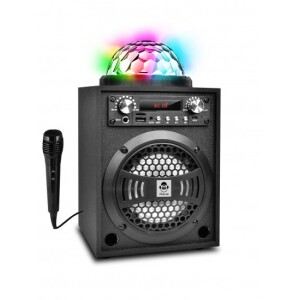 Boxa karaoke cu microfon si Disco Glob Blaster 5 Bk