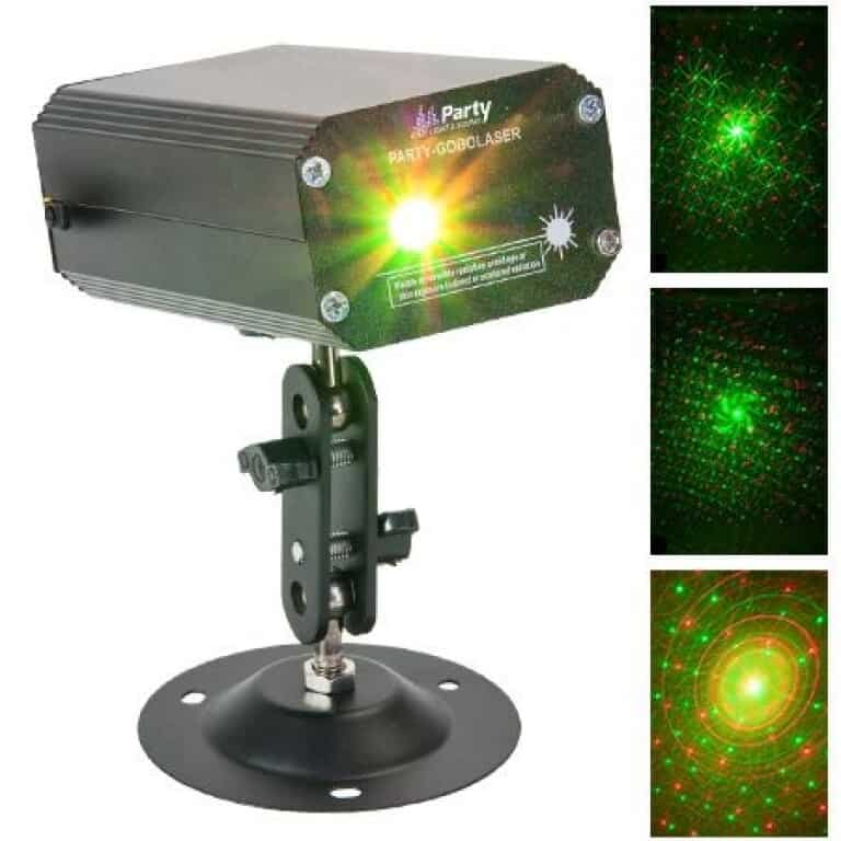 Efect disco laser PARTY-GOBOLAS rosu-verde