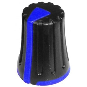 Buton Potentiometru Mixer 16x12mm - Negru-Albastru