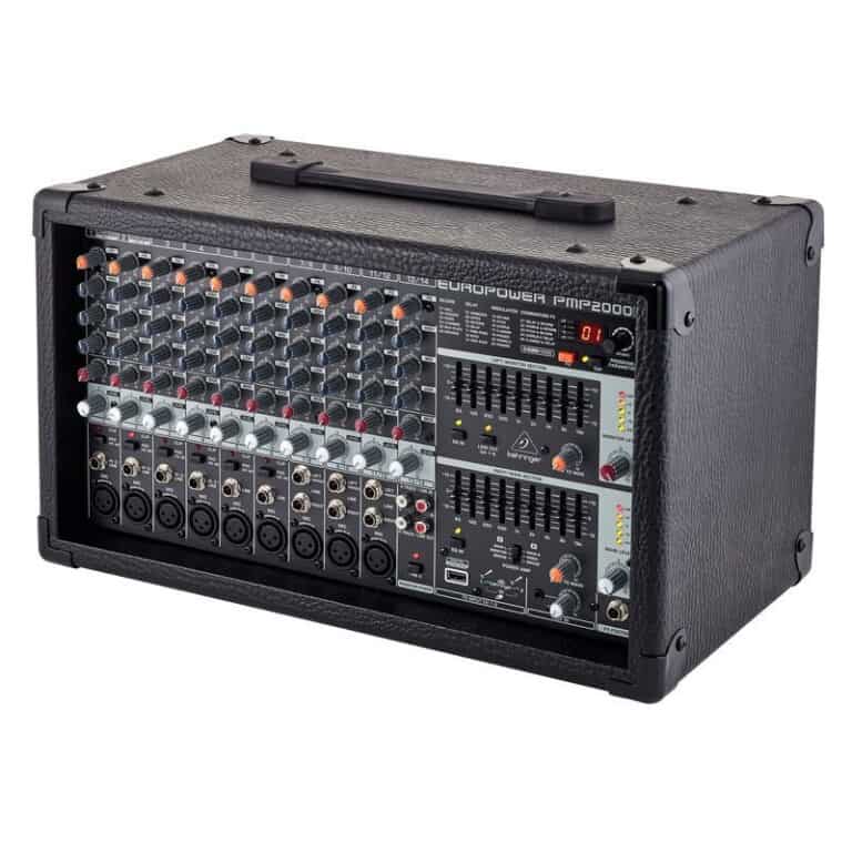 Sistem Audio Boxe C15 - Mixer Amplificat Behringer PMP2000D cu Stative