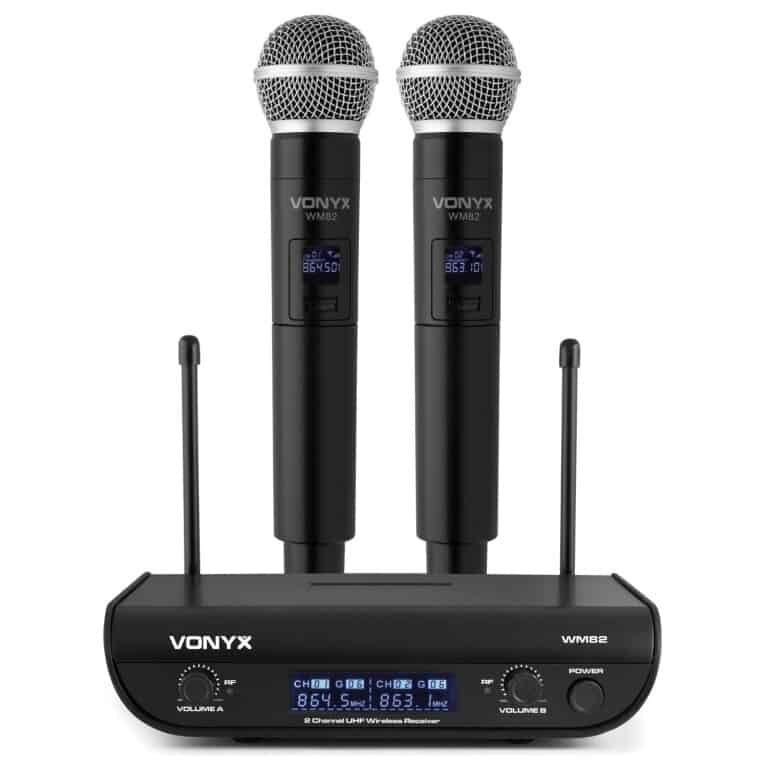 WM82V Set 2 microfoane wireless UHF
