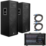 Boxe cu mixer amplificat JBL JRX225 Live Bundle
