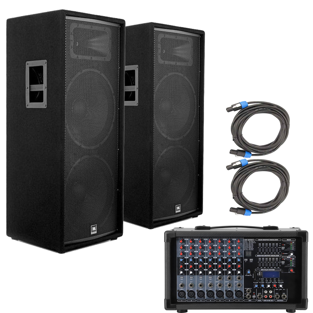 JBL JRX225 Live Bundle powered speakers with mixer - Noiz.ro