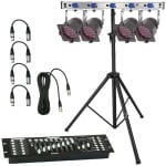 Set Led Par56 T-bar DMX Controller Touring Bundle