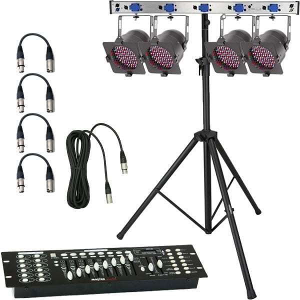 Set-Led-Par56-T-bar-DMX-Controller-Touring-Bundle Set Led Par56 T-bar DMX Controller Touring Bundle