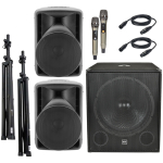 Sistem Audio Evenimente 2.1 cu microfoane wireless