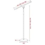 Microphone Stand 160 cm Chrome