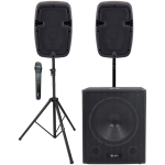 Subwoofer cu boxe active si microfon wireless Noiz Bass Line