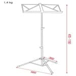 Stativ Note muzicale Pliabil Showgear Music Stand 1