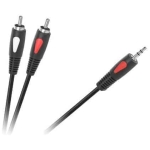 Cablu audio Jack 3,5 - 2x RCA tata 3m Cabletech ECO-Line