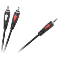 Cablu audio Jack 3,5 - 2x RCA tata 3m Cabletech ECO-Line