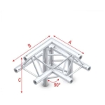 Showtec Corner 90° down left, apex up