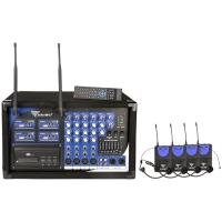 Mixer amplificat cu microfoane Headset wireless PA-180 UHF