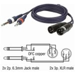 DAP Audio FL44 3m Cablu Linie 2Jack - 2XLR