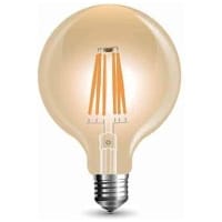 Bec LED G125 E27 Dimabil vintage 8W Amber 2200K