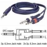 DAP Audio Cablu Y FL34 6m Jack Stereo - 2x Jack