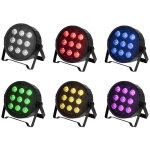 Sistem lumini arhitecturale interior DMX 8x LED FLAT PAR cu telecomanda - imagine 11