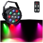 Proiector PAR 36 LED Spot 12x 1W RGB-W cu telecomanda