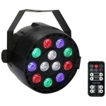 Proiector PAR 36 LED Spot 12x 1W RGB-W cu telecomanda