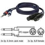 DAP Audio FL43 1-5m Cablu Linie 2Jack - 2XLR