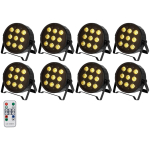 Sistem lumini arhitecturale interior DMX 8x LED FLAT Par