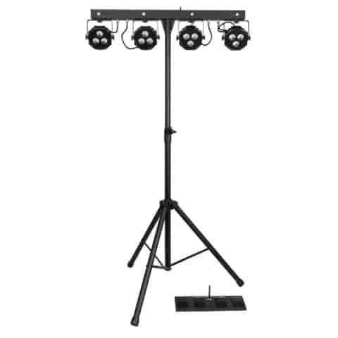 Showtec Compact Power Lightset RGB-UV Set LED-PAR cu Stativ DMX Sistem lumini Showtec Compact Power Lightset RGB-UV