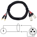 Cordial CFU 3 MC Cablu Profesional 2x RCA-XLR