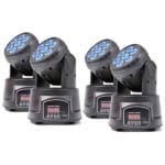 Set 4 Moving Head Wash Beamz MHL74