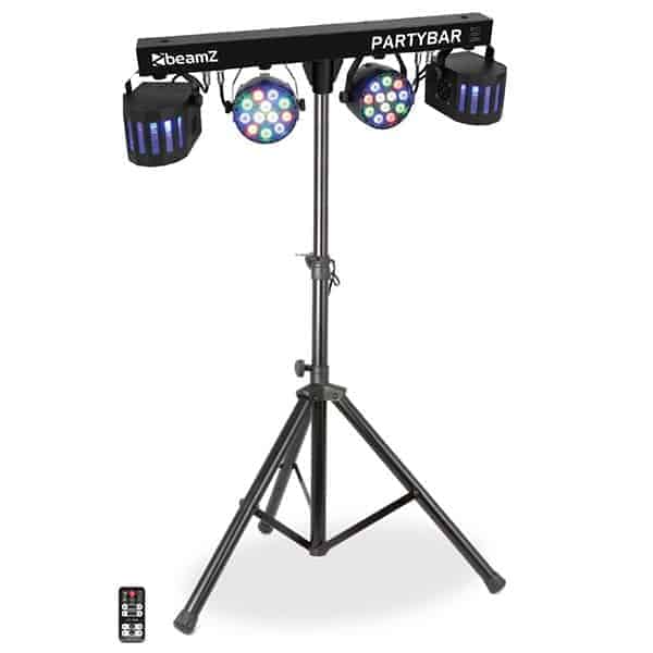 Max Light LED PartyBar 2x Par 2x Derby Sistem Lumini Set lumini cu stativ Max Light LED PartyBar2y Sistem Lumini
