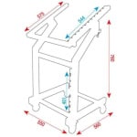 DAP-Audio 19 Inch Rack Metal Cu Tava Reglabila