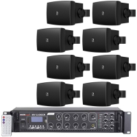 Audac WX502MK2 este un set de boxe audio de perete performante in 2 cai. Sunt prevazute cu un difuzor de 5.25″ si un difuzor de inalte de 1″. Capabila sa livreze o putere de 50W. Poate fi folosita cu succes in sisteme audio 8 Ohmi dar si in sisteme audio 100V. Are tap-uri de putere de 40W, 20W si 10W. Potrivite pentru o gama larga de aplicatii, cum ar fi cluburi si restaurante, sali de conferinita si multe altele. Poate fi folosita in siteme standard cu impedanta de 8 ohm, dar si in sisteme PA de 100 V. Designul este unul elegant, dar rezistent. Culoarea modelului este negru. Caracteristici Boxe Audac WX502MK2 B: Tweeter de 1 inch Driver de frecvente joase de 5 inch Mounting vertical si orizontal Power taps pentru 40, 20 si 10 W Compatibil cu sisteme cu impedanta mica, dar si sisteme cu 100 V Crossover: 2.5 kHz Gama de frecvente (-10 dB): 55 Hz – 20 kHz Raspuns in frecvente (+/- 3 dB): 70 Hz – 18 kHz Impedanta: 8 ohm Ingress Protection rating: IP40 Putere RMS: 50 W Sensibilitate (1W/1m): 87 dB Presiune sonora (Max. W/1m): 102 dB (@100 V), 104 dB (@8 ohm) Dimensiuni: 219 x 146 x 184.4 mm Greutate: 2.75 kg Inclus: Mounting bracket