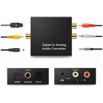 Convertor adaptor Digital Optic Coaxial Toslink la Analog Audio RCA
