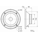Difuzor medii Visaton MR 130 - 8 Ohm