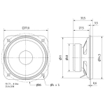 Difuzor dual-cone Visaton BG 13 P - 8 Ohm