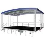 Scena Mobila Evenimente Arcum X48 cu Acoperis Oval