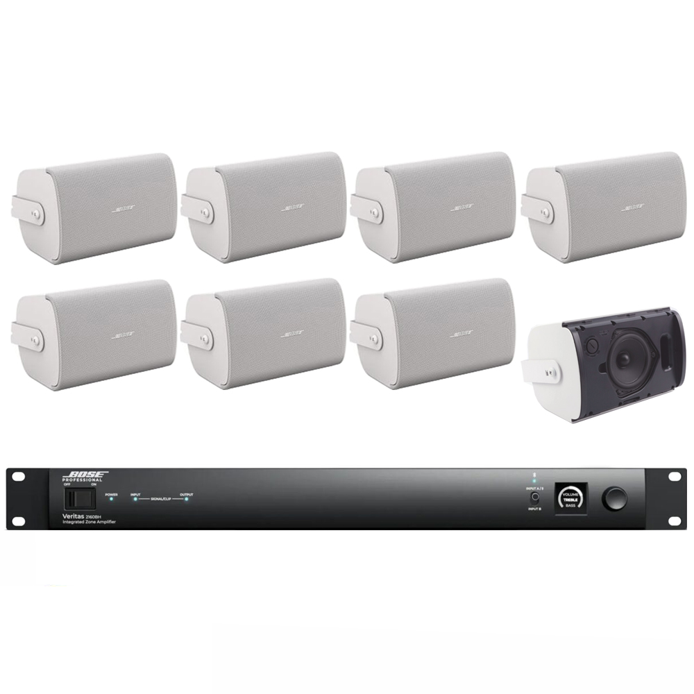 Sistem-sonorizare-8-interior-exterior-Bose-1 Sistem audio hi-fi profesional 8x Bose FS4SE Veritas Bundle