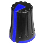Buton Potentiometru Mixer 16x12mm - Negru-Albastru