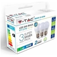 Bec E27 G45 5-5W-LED 2700k Alb Cald Set 3x