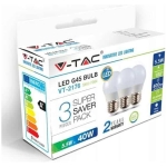 Bec E27 G45 5-5W-LED 6000k Alb Rece Set 3x