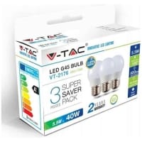 Bec E27 G45 5-5W-LED 6000k Alb Rece Set 3x