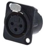 Neutrik NC3 FD-LX-B Conector XLR 3p Mama Panou